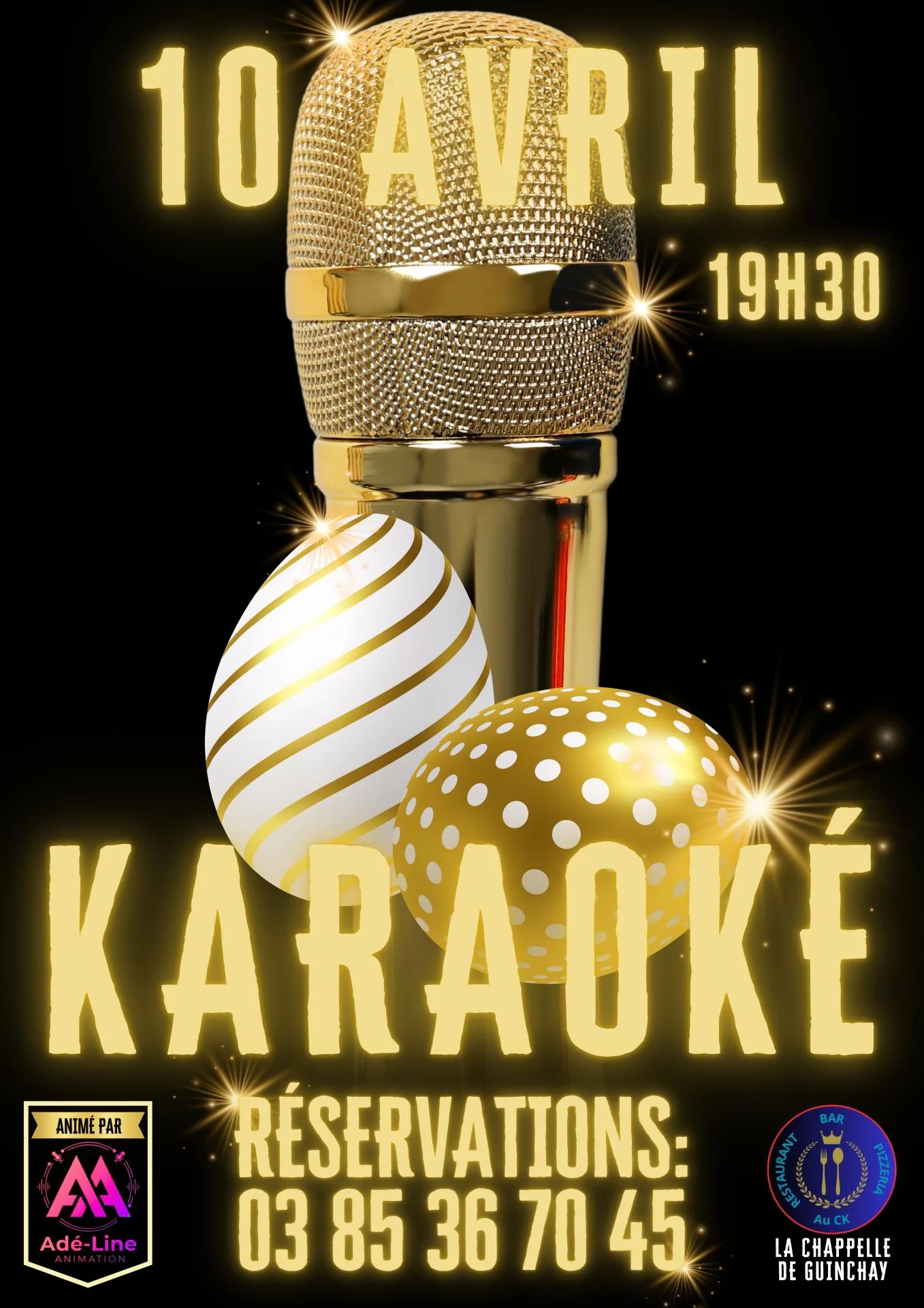 Affiche karaoke paques